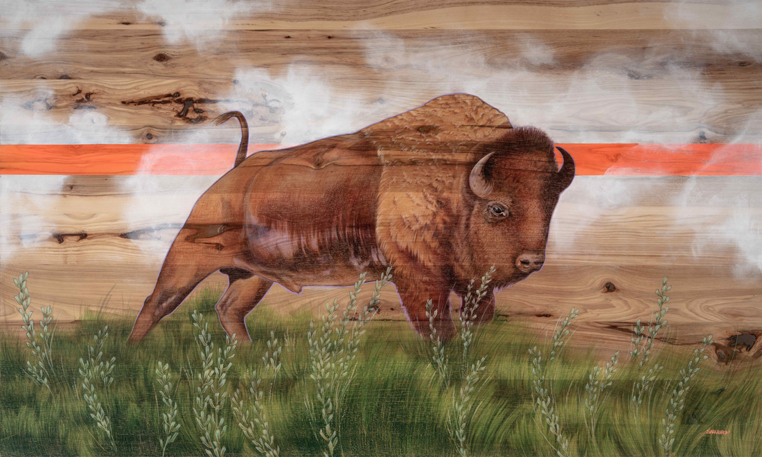 Neon Horizon: The Spirit of the Bison